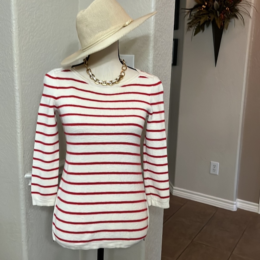 Madewell red & ivory striped Breton sweater Size XS